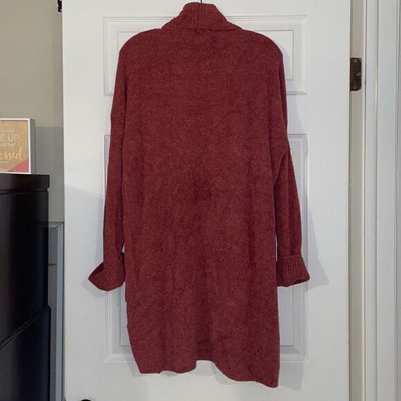 Barefoot Dreams Cozy Chic Lite Terra Cotta Open Cardigan - Picture 6 of 7